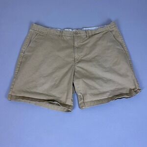 Merona Khaki Shorts Men's Size 42  Tan Stretch Cotton Casual Summer Chino *Wear*